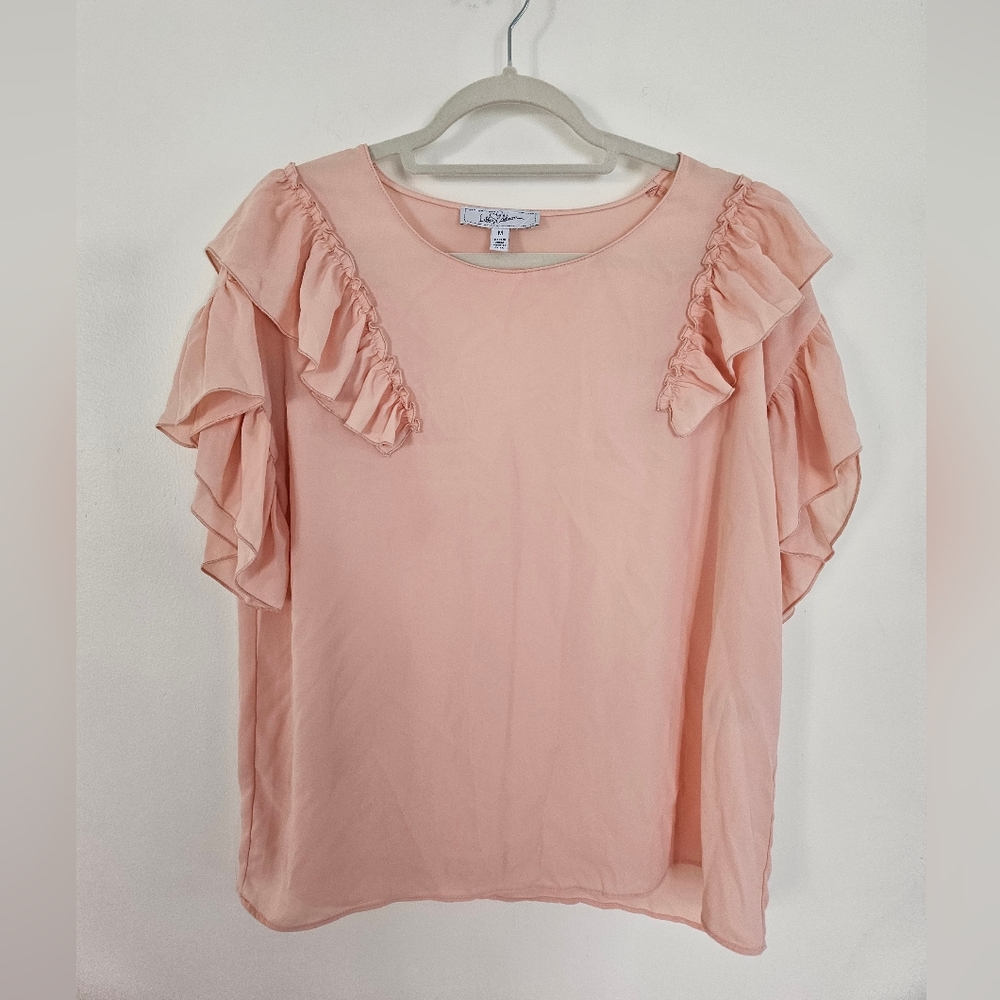 Pink Ruffled Blouse